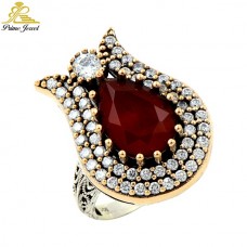 Gümüş Otantik Taşlı Yüzük